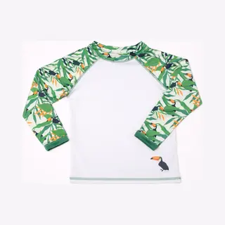 Ducksday - Uv-Zwemshirt Voor Kinderen - Uv-werend UPF50+ - Rashguard Met Lange Mouwen - Unisex - Toucan - Maat 6 Jaar