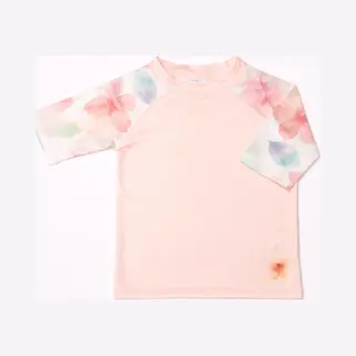 Ducksday - Uv-Zwemshirt Voor Kinderen - Uv-werend UPF50+ - Rashguard Met Korte Mouwen - Meisje - Bliss Dot - Roze Pastel - Maat 4 Jaar