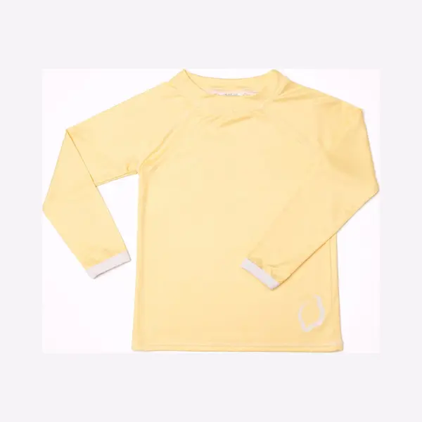 Ducksday - Uv-Zwemshirt Voor Kinderen - Uv-werend UPF50+ - Rashguard Met Lange Mouwen - Unisex - Geel Effen - Maat 4 Jaar thumbnail