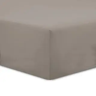 Vision Spannbettlaken - 100% Baumwolle - Spannbettuch 160 X 200 Cm Für Dobbelbett Und Matratzenhöhe Bis 25cm - Dunkelbeige - 4 Elastische Ecken -
