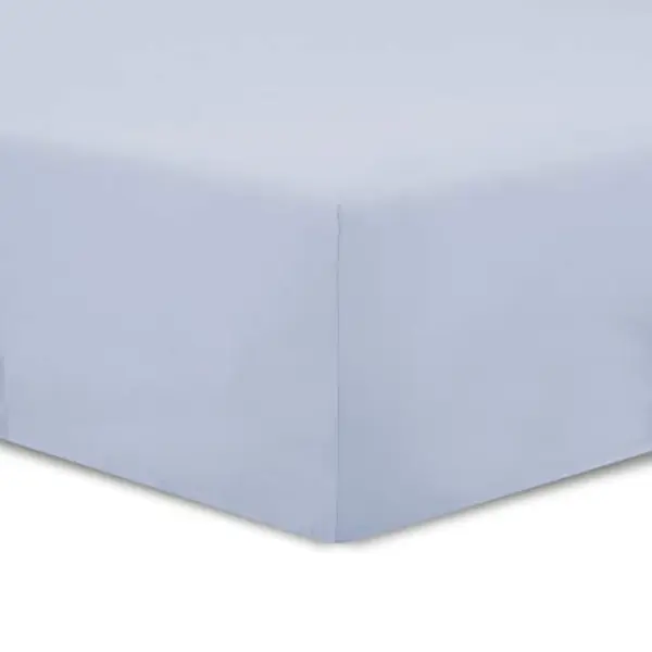 Vision Spannbettlaken - 100% Baumwolle - Spannbettuch 180 X 200 Cm Für Dobbelbett Und Matratzenhöhe Bis 30cm - Hellgrau - 4 Elastische Ecken - thumbnail