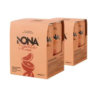 Nona Spritz & Tonic - 8 X 250ml - Alcoholvrije Spritz Drank - Ready To Drink Alcoholvrij Aperitief Sprankelende Bitterzoete Spritz Premium Rtd Drank