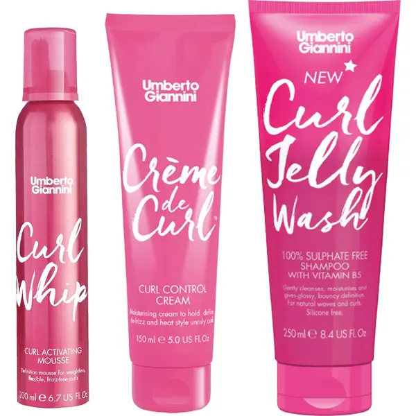 Umberto Giannini Curl Geschenkset – Voor Krullend Haar – Shampoo, Mousse & Leave-In Crème – Vegan, Dierproefvrij & Geformuleerd Voor Krullen thumbnail
