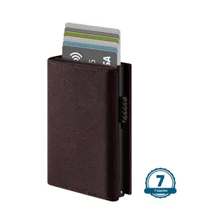 Vexon Legacy Deluxe - Wallet Pro - Premium Wallet Classic - Pasjeshouder Bruin - Kaarthouder - Met Rits - 10 Pasjes, Briefgeld En Muntgeld - Rfid