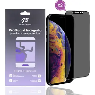 Gb Smart Solutions Gb ProGuard Incognito Privacy Screenprotector Voor IPhone Xs Max - 11 Pro Max – 2 Stuks – Gehard Glas – Volledige Dekking – Anti-Gluren