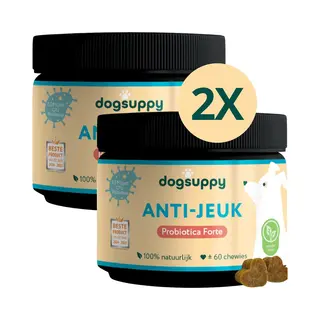DogSuppy Anti-Jeuk Probiotica [zonder Vlees] - Bij Krabben, Poten Likken En Allergieën - 100% Natuurlijk - 120 Heerlijke Snoepjes - Vermindert