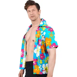 Zebra & Friends Hawaii Blouse Mannen - 100% Katoen - Maat Xl - Tropical Hawaii Shirt Heren - Carnavalskleding - Hawaii Hemd - Tropisch Kostuum -