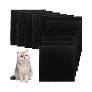 12 Stuks Kattenbakfilters Met Actieve Koolstof, Zeer Absorberende Kattenbak, Vervangend Filter Voor Kattenbak, 11, 5 * 10, 5 Cm, Voor Kattenbakken En