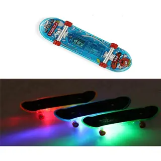 finger Miniatuur Skateboard Blauw Met Licht | Lightfight | Vingerskateboard | Vingerboard | Mini Board |9.5 Cm