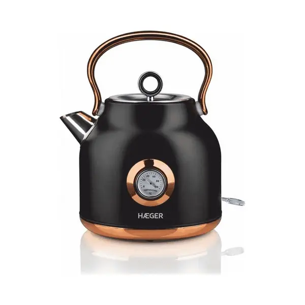 Haeger Ek-22B.024A Wasserkocher 1,7 l 2200 W Schwarz, Gold thumbnail