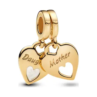 Pandora Charms Doppelherz-Anhänger, Teilbar, 769187C01