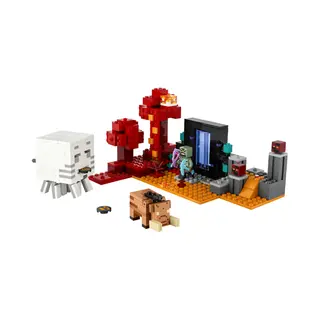 Lego 21255 Minecraft Hinderlaag bij het Nether-portaal