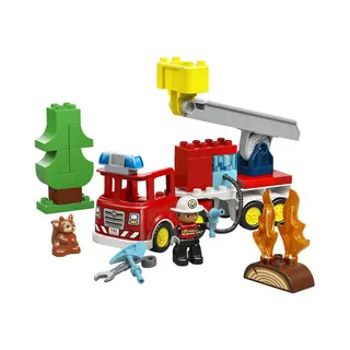 Lego Duplo Löschauto mit Schlauch und Feuerwehrmann 10473