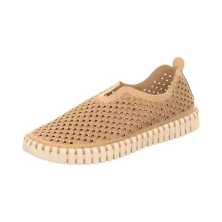 Ilse Jacobsen For Woman. TULIP3275 Brown Slip In Tulip Shoes (36), Fabric, Flat, None, Casual