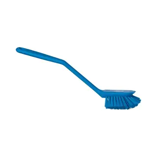 Vikan Afwasborstel 42373 Met Schraprand - 28 Cm - Blauw - Geschikt Voor De Kleine Vaat - Onverslijtbaar - Bestand Tegen Kokend Heet Water