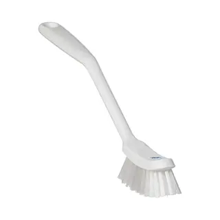 Vikan Brush, Dish, Narrow Hand, Medium, 11" X 1", White, 4287