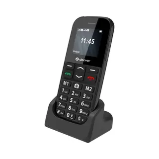 Denver Bas-18800L mobiele telefoon 4,5 cm (1.77") Zwart Seniorentelefoon