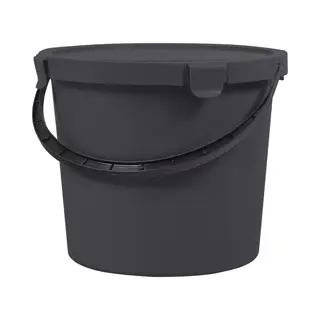 Plast Team Berry - Emmer Met Deksel - 10L - Donkergrijs