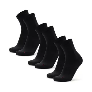 Danish Endurance Korte Sport Sokken - Lichte Compressie - Anti Blaren - 3-paar - Zwart - Maat 35-38