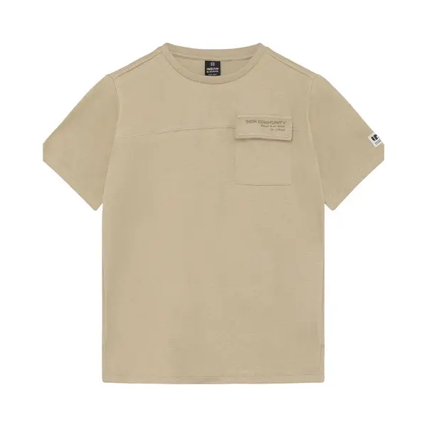 Indian Blue Jeans Loose Fit T-shirt Structure Polo's & T-shirts Jongens - Polo Shirt - Ecru - Maat 116 thumbnail