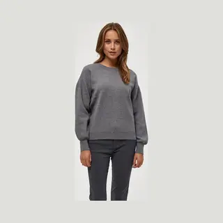 Minus Lupi Knit Pullover Truien & Vesten Dames - Sweater - Hoodie - Vest- Lichtgrijs - Maat Xl