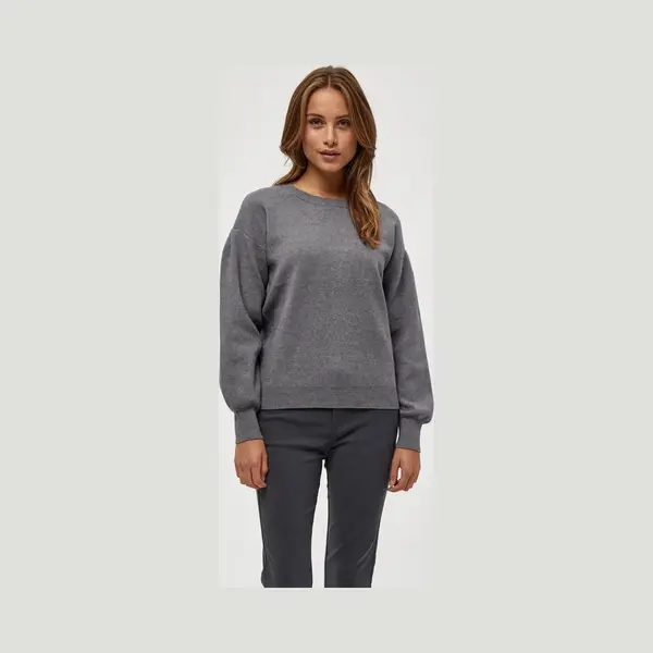 Minus Lupi Knit Pullover Truien & Vesten Dames - Sweater - Hoodie - Vest- Lichtgrijs - Maat Xl thumbnail