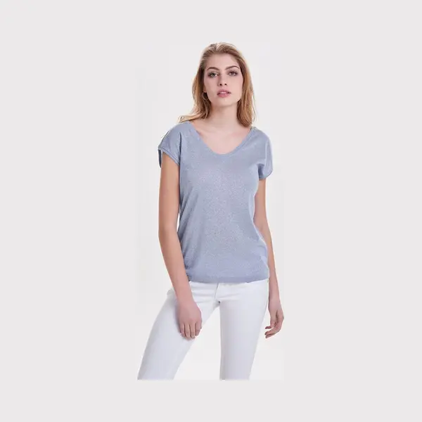 Only 15136069 Top (Kleidung) V-Ausschnitt Kurzärmel Polyester, Viskose thumbnail