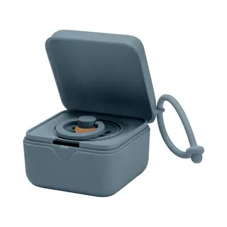 Bibs Pacifier Box With Strap. Soother Holder And Steriliser Case. 100% Bpa Free Food-Grade Material. Made In Denmark. Petrol