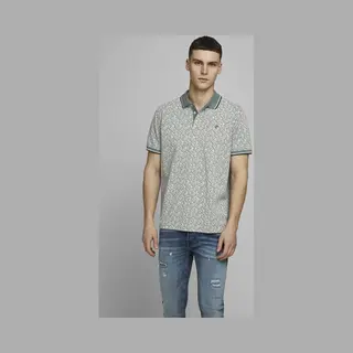Jack & Jones - Jprbluwin Polo Ss Aop - Dark Forest - Mannen - Maat S