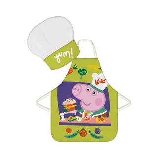 Peppa Pig - Yum - Kinderschort En Koksmuts - Set Van 2