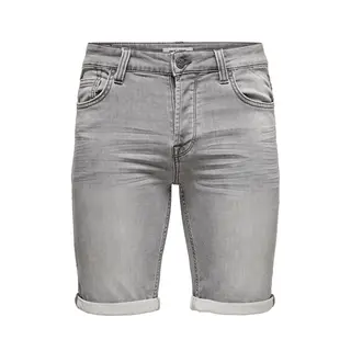 Only & Sons Herren Onsply Jog Mg 8583 Pim Dnm Shorts Noos 22018583, Grey Denim, S