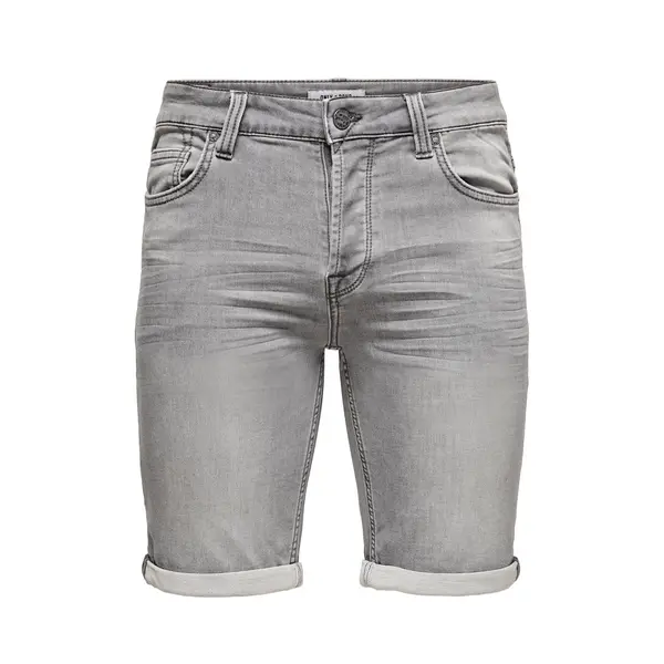 Only & Sons Herren Onsply Jog Mg 8583 Pim Dnm Shorts Noos 22018583, Grey Denim, S thumbnail