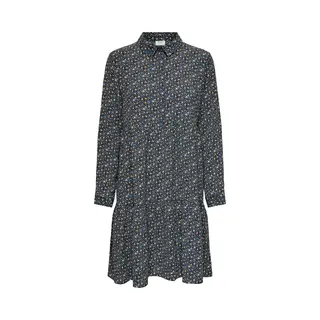 JdY, Damen, Kleider, Print Blusenkleid, Schwarz, (34)