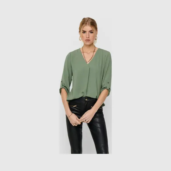Only 15226911 Top (Kleidung) V-Ausschnitt Langärmlig Polyester thumbnail