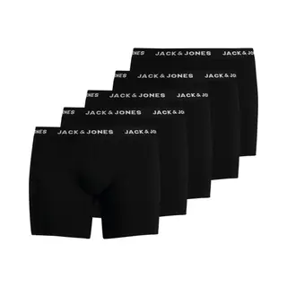 Jack & Jones Plus Size Boxershorts Heren Jachuey 5-Pack Zwart - Maat 5XL