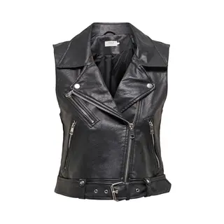 Only Lederimitatweste "Onlvera Faux Leather Waistcoat Otw Noos"
