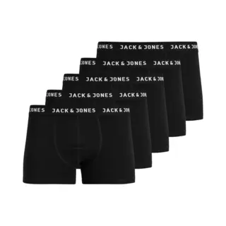 Jack & Jones Junior Boy's Jachuey Trunks 5 Pack Noos Jnr Boxer Shorts, Black/Pack, Black-Black-Black-Black, 152