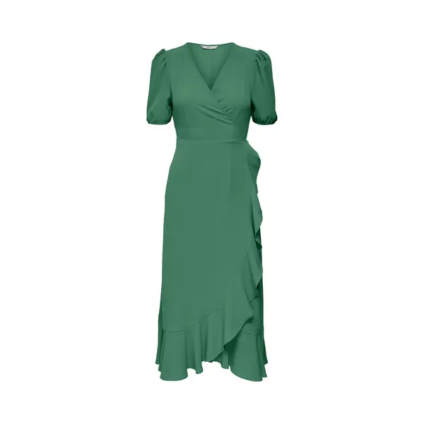 Only Onlmette Ss Wrap Midi Dress Wvn Dames Jurk - Maat Xl thumbnail