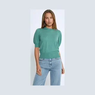 Minus Liva Knit Tee Tops & T-shirts Dames - Shirt - Groen - Maat Xs