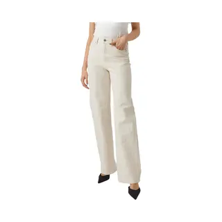 Vero Moda - Vmtessa Hr Wide Jeans Ecru Ga Noos - Dames Jeans - Maat W33 X L34