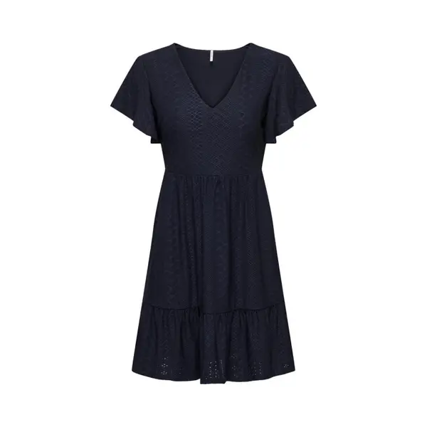 Only Damen Onlsandra S/S V-Neck Dress Jrs Jerseykleid, Night Sky, Xs thumbnail