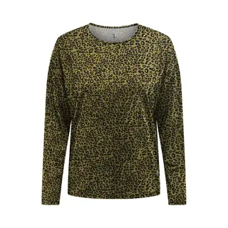 Only T-shirt Onlcamille L/s Top Cc Jrs 15312068 Black/rock Leo Dames Maat - M