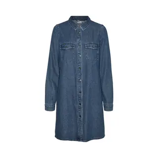 Vero Moda Jeanskleid "Vmjennie Ls Short Denim Dress Ga Noos" Brusttaschen