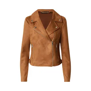 Vero Moda Jas Vmjose Short Faux Suede Jacket Noos 10300938 Cognac Dames Maat - Xl