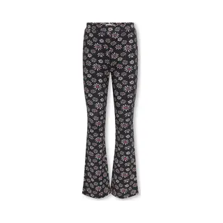 Only Kogpaige Flared Aop Pant Cs Pnt Meisjes Broeken - Black Flower Cattleya
