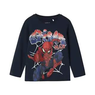 Name It - Nmmalvis Spider Ls Nreg Top Mar - Jongens - Lange Mouwen Shirts