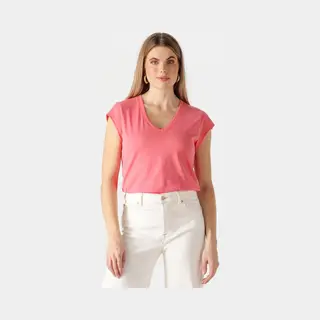 Cc Heart Basic T-shirt Tops & T-shirts Dames - Shirt - Roze - Maat S