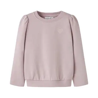 Name It Mini Meisjes Trui Vima Burnished Lilac Heart Embroidery Regular Fit