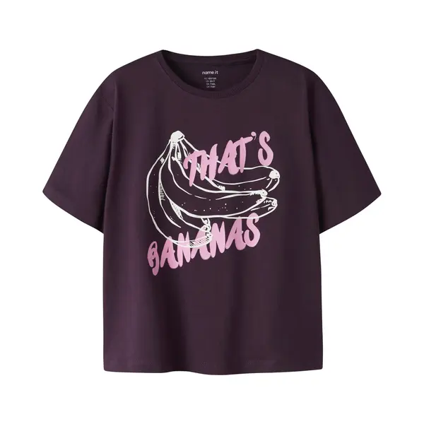 Name It Shirt Donkerlila / Lichtroze / Wit thumbnail