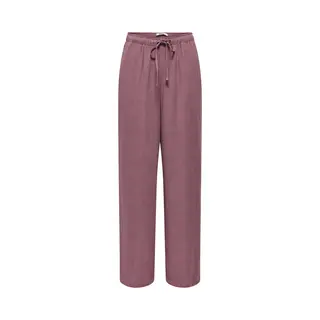 Only - Onlsiesta Mw Pull-Up Linen Bl Pnt Noos - - Rose Brown Dames Linen Broek - W28 X L34